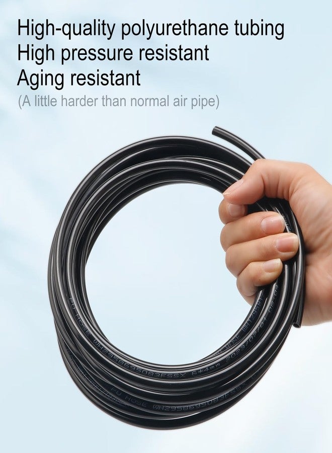 Clscea Aquarium CO2 Proof Tubing Flexible Kink-Resistant PU Tube 3/16" (16.4ft), Black - Image 3